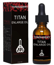 TONISABERY XXXL Man Extra Power massage oil bottle closeup with natural formula for soothing sessions.