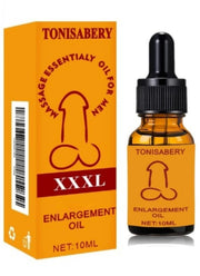 TONISABERY XXXL Man massage oil bottle pour for long-lasting glide.