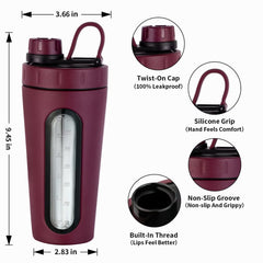 TOOFEEL plastic shaker ball speeds clump-free blending.