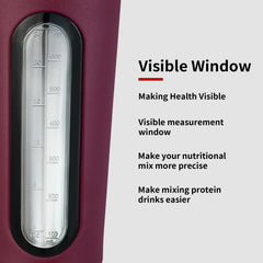 TOOFEEL visible window shaker shows liquid level for precise filling.