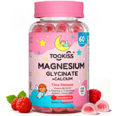 Tookiss Magnesium Glycinate Gummies bottle on a nightstand for nightly rest