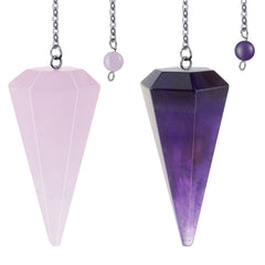 Toomwvvy pendulum crystal amethyst closeup for divination use