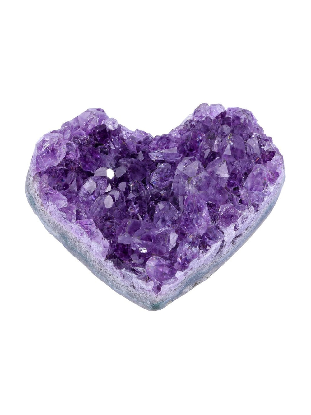 Top Plaza amethyst heart geode, compact calming centerpiece for home or office.