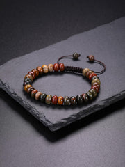 Top Plaza Picasso Jasper gemstone bracelet showing unique color tones for balance