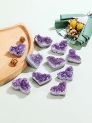 Top Plaza purple amethyst room decor adds serene ambience to desk or shelf.