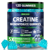 Topcapak Creatine Gummies blueberry bottle for convenient daily supplementation.