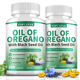 TopCAPAK Oregano Oil softgels bottle for convenient daily immune support.