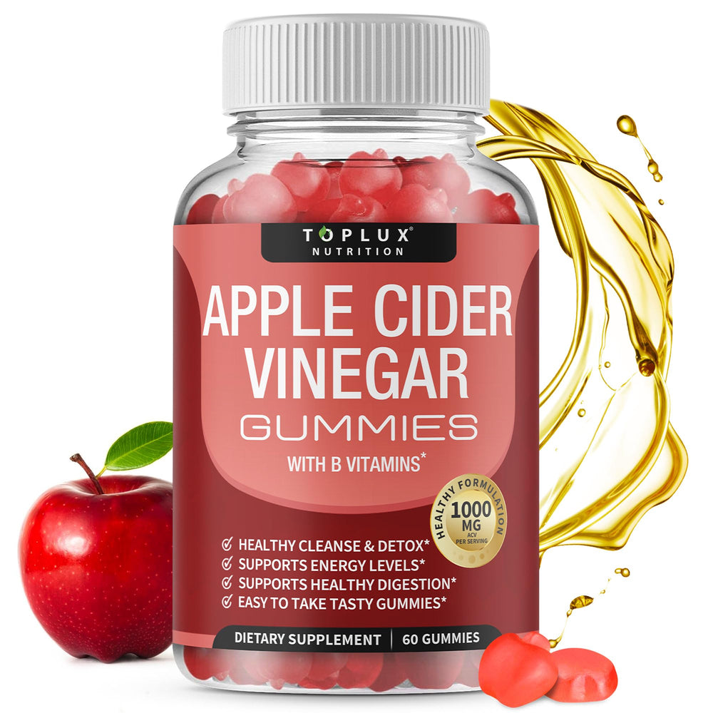 Toplux Apple Cider Vinegar Gummies bottle for easy daily detox