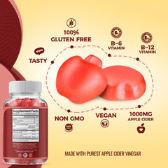 Toplux ACV Gummies nutrition label showing 1000 mg per serving