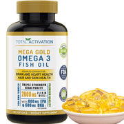 Total Activation Omega-3 bottle with 120 softgels for daily use
