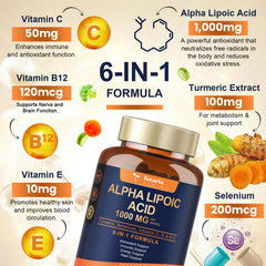 Totaria ALA capsules label closeup, Totaria Pure formula and additive-free emphasis