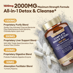 Totaria detox capsules closeup shows plant-based detox ingredients.
