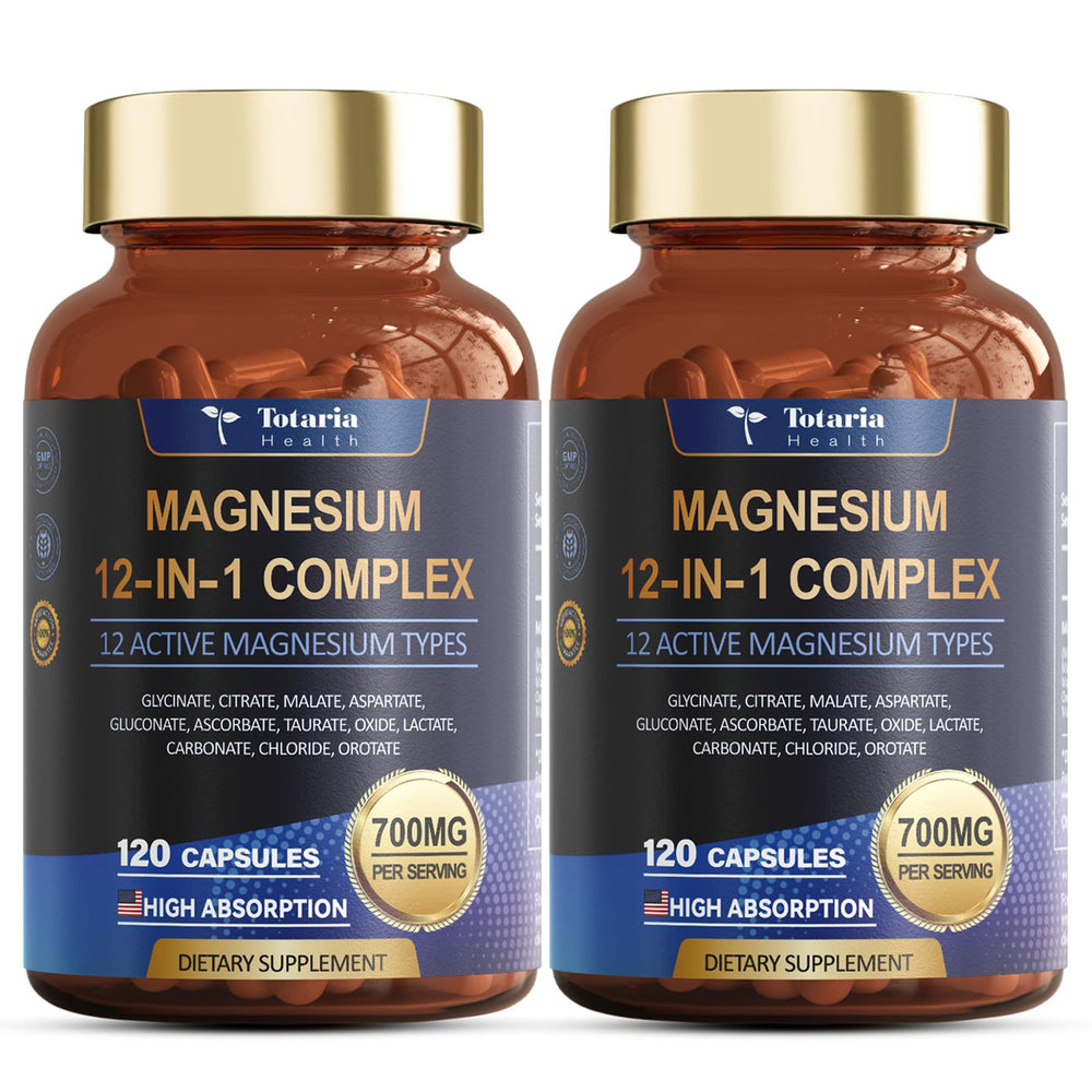 Totaria Magnesium Complex bottle with 12-form blend for daily wellness