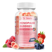 Totaria Sugar Free Menopause Gummies berry bottle showing convenient daily support for energy and mood.