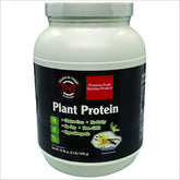 TOUGH-N-TONE premium plant protein bottle poured into glass for a creamy vanilla shake that supports lean muscle