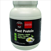 TOUGH-N-TONE premium plant protein bottle poured into glass for a creamy vanilla shake that supports lean muscle
