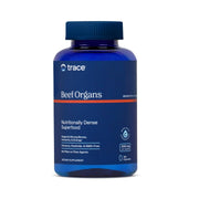 Trace Minerals Beef Organs bottle and capsules for convenient daily wellness.