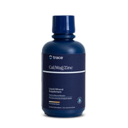 Trace Minerals Cal/Mag/Zinc bottle pour shows easy daily dose for bone and muscle support.
