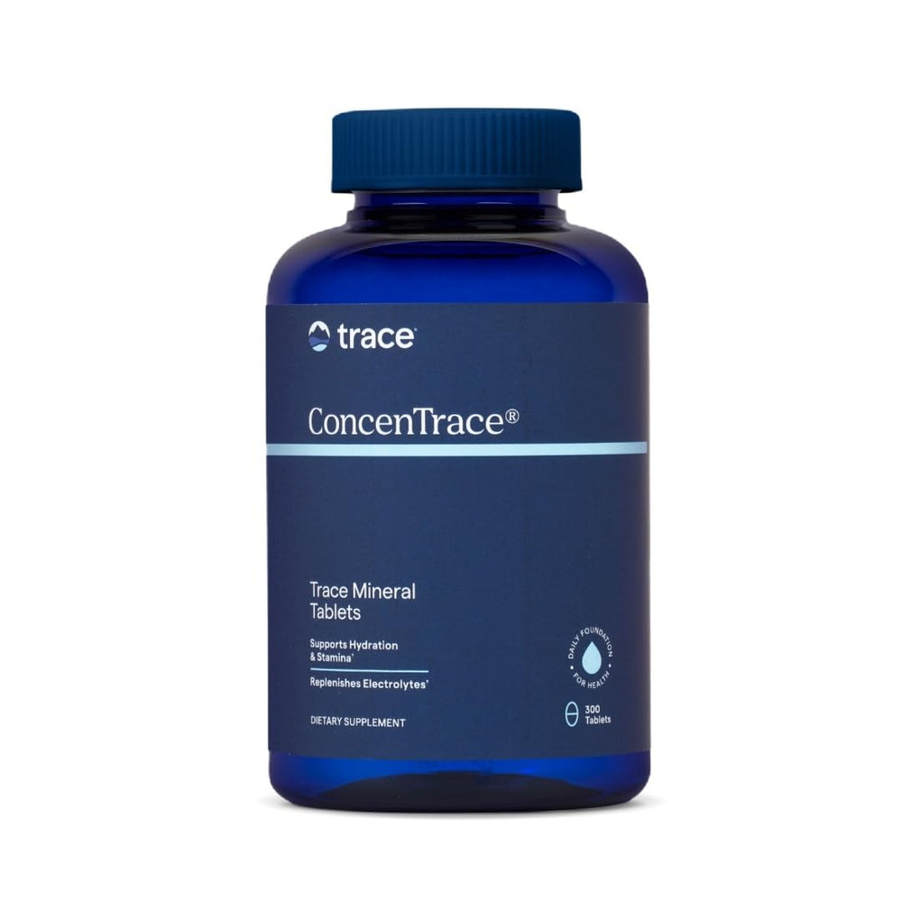 Trace Minerals ConcenTrace bottle front showing daily wellness benefits