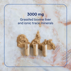 Trace Minerals grass-fed liver source highlighting natural nutrition.