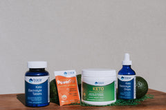 Trace Minerals Keto Electrolyte Drops ingredients panel highlights gluten-free and sugar-free formulation