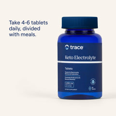 Trace Minerals Keto Electrolyte Tablets vegan gluten-free label communicates keto-friendly hydration.