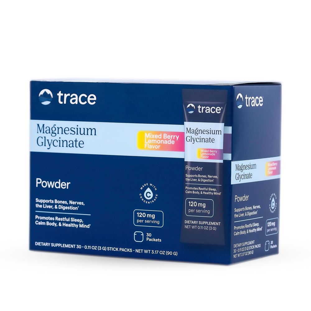 Trace Minerals Magnesium Glycinate Bedtime Stick Pack: easy dissolve for a restful night.