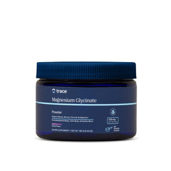 Trace Minerals magnesium glycinate powder tub with emphasis on high-absorption formula for gentle sleep support
