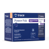 Trace Minerals Power Pak Concord grape packet in hand for easy daily mineral support.