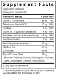 Transformation Adrenal Complex packaging label clearly presents product name and serving