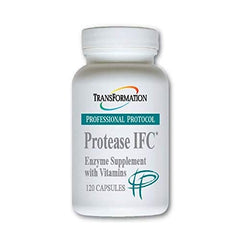 TRANSFORMATION Protease IFC bottle demonstrating protein digestion support formula.