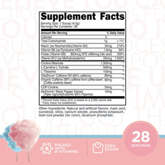 TransformHQ Boost Shot cotton candy mix in glass shows easy dissolution for quick energy