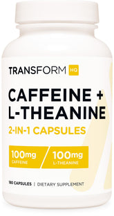 TransformHQ bottle with 180 capsules for daily energy and focus.