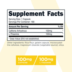 TransformHQ caffeine-L-Theanine capsules close-up showing capsule texture.