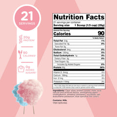 TransformHQ Clear Protein Powder Cotton Candy mix dissolves smoothly into water for a crisp flavor.