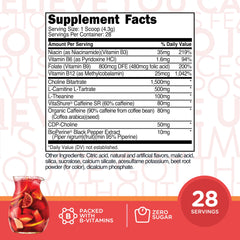 TransformHQ Energy & Focus Powder Fruit Punch scoop; precise serving for consistent energy.