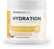 TransformHQ Hydration Pina Colada bottle ready for post-workout refreshment.