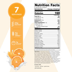 Serving scoop beside TransformHQ orange cream bottle for convenient portions