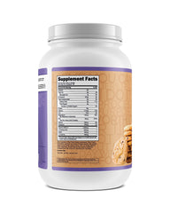 TransformHQ Nighttime Shake glass tasting, creamy chocolate chip cookie flavor for a bedtime treat.