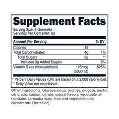 TransformHQ Vitamin D3 Gummies close-up highlights mixed berry flavor for enjoyable daily supplementation