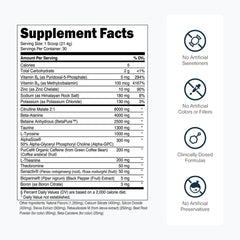 Transparent Labs Bulk Pre-Workout Tropical Punch powder in scoop shows smooth energy