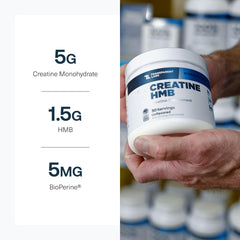 Transparent Labs Creatine HMB fresh ingredients highlight premium formula and purity.