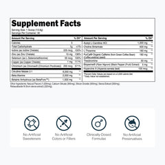 Transparent Labs Lean Pre-Workout scoop with powder near the tub