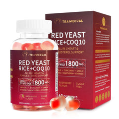 Trawecual bottle-front shows sugar-free heart-support gummies.