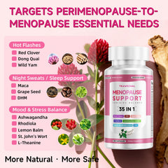 Trawecual red clover and ashwagandha blend supporting hormone balance and mood