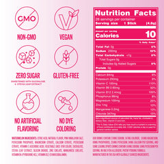 TREVI ingredients label highlights electrolytes and vitamin C.