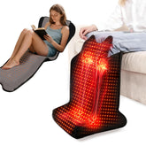 Trewf red-light therapy for legs on bed delivers soothing home use.