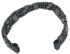 Tri-Power Magnetic Hematite Bracelet close-up of rare-earth clasp strength