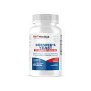 TRIOMEDICA Brewers Yeast seven-and-a-half grains bottle side view shows 1000 mg serving and energy support