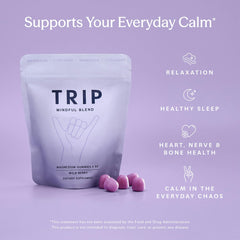 TRIP Gummies Wild Berry pouch highlighting sugar-free vegan formula